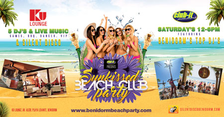 Sunkissed Benidorm beach club party 